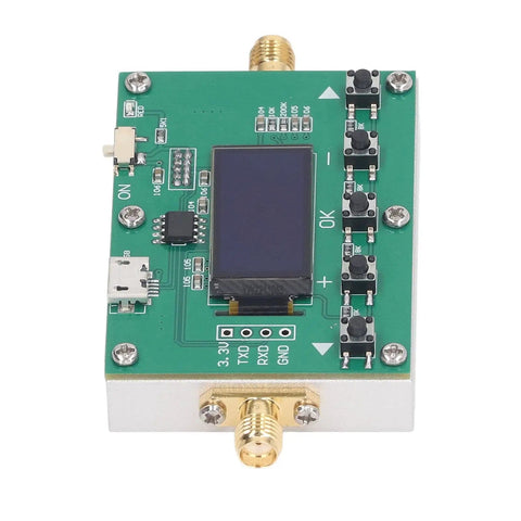 Top view of Programmable RF Attenuator Module With 6GHz Range, Digital Attenuation, OLED Display, 0.25dB Step Precision, 0 To 30dB Adjustable