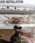 Easy Install Refrigerator Cold Control Thermostat Replacement For Whirlpool Kenmore Exact Fit shown being installed