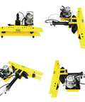 Heavy Duty 110V Electric Hydraulic Pipe Bender With 21 Ton Force And 10 Precision Dies For Round Copper Steel Tubing split design angle view.
