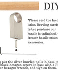 10 Pack Wooden Drawer Pulls And Knobs Natural Wood And Metal T Bar Cabinet Handles DIY installation instructions