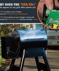 Outdoor grill showing error code with Replacement Waterproof Meat Probes Set Of 2 3.5mm Plug Digital Thermostat Probes.