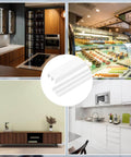 4-Piece Plastic Sliding Door Track Set For 1/4 Inch Panels, 2.3 Ft Long, White Upper And Lower Rails, Glass Cabinet use