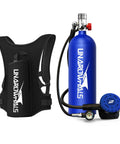 2.3L Mini Scuba Tank For Travel And Training, Portable Aluminum Dive Tank With 16 Cu Ft Capacity, 3000 Psi Max, plane-friendly