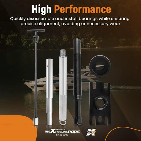 Engine Alignment Tool and Gimbal Bearing Puller Set for Mercruiser Alpha One, MR, Bravo, OMC, and Volvo Outdrives, Pro Grade Removal Kit