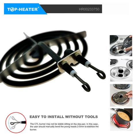6 Inch Electric Range Burner Element Replacement Kit For MP15YA MP22YA Stovetops Fits Whirlpool Norge Hardwick Kenmore Maytag 1 Pack Includes Replacement Burner Unit For Quick Install And Solid Heat