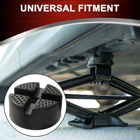 Universal Heavy Duty Rubber Jack Pad For Floor Jacks And Stands, Pinch Weld Protection, installed on vehicle undercarriage