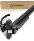 Black Panic Bar Exit Device 27.5 Inch With Exterior Lever For Wood And Metal Doors 27.5 To 41 Inches Heavy Duty Stainless Steel