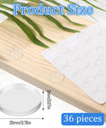 Heavy Duty Adhesive Non Slip Bumper Dots For Glass Tables And Cabinets Provide Dang Good Grip while showing clear silicone pads on wood.
