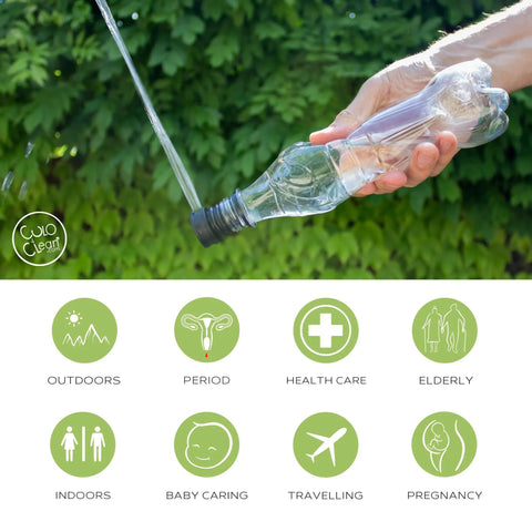 Ultra Lightweight Portable Bidet For Toilet Use On The Go Perfect For Travel Hiking And Camping Works With Any Bottle Only 12g Sprayer.