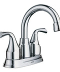Idora Chrome Two Handle Centerset Bathroom Sink Faucet With Drain Assembly High Arc Spout 4 Inch Centerset Easy Install Sleek Chrome Finish