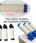 Flexible ducting pipes for Crush The Heat Industrial Air Conditioner Dropping 28900 BTU with blue and black options.