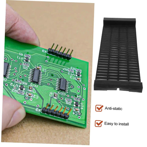Anti Static PCB Tray Storage Rack For Circuit Boards shown beside a hand-held printed circuit board with slip resistant features.