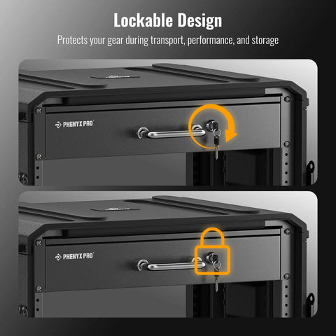 2U Locking Rack Drawer With Beefy Metal Build, Pre-Cut Foam, Smooth Sliding And Secure Latch, lockable design view