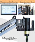 Electric Tapping Arm With Cantilever Design, display screen and servo motor, flexible 360 degree tapping for drilling tasks