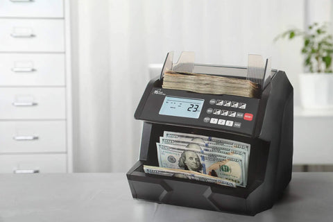 High Speed Money Counting Machine With Add And Batch, 1500 Bills Per Minute, Ultraviolet Magnetic Ink Infrared Counterfeit Detector