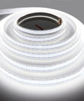Coiled Ultra Bright Double Row Led Strip Lights 16.4ft 12V Daylight White 6500K 480 LEDs Per Meter Waterproof IP67 Tape Light close-up