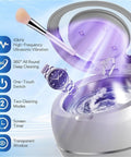 Sleek Ultrasonic Cleaner Kicks Deep Grime From Retainers Mouth Guards And Braces With Dual Modes For Jewelry Watches And Toys In A Pocket Friendly Pod Built For Everyday Hustle, showing a watch and ring inside a cleaning pod.