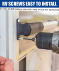 Tough As Nails White Pan Head Machine Screws For RV Maintenance and Custom Builds With Self Drilling Alloy Steel Fasteners during installation.