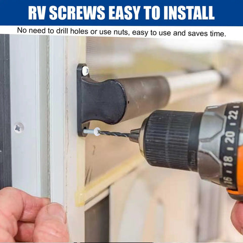 Tough As Nails White Pan Head Machine Screws For RV Maintenance and Custom Builds With Self Drilling Alloy Steel Fasteners during installation.