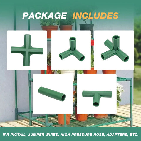 20 Pack 16mm Gardening Frame Joints And Pole Connectors For Greenhouse Building Straight Plastic ABS Frame Connectors Kit DIY Friendly Durable Multi Angle Joint Set For Easy Assembly And Strong Structure