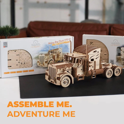 Heavy Duty 6 Cylinder Rubber Band Powered Truck Model Kit 3D Puzzle For Adults Semi Truck Hobby Build Brain Teaser Wooden Mechanical Kit For Home Decor And Collectors wooden semi truck model kit with box