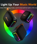 Waterproof Bluetooth Speaker IPX5 With Beast Bass And 24 Hour Playtime True Wireless Stereo Pairing Built In Lights Portable