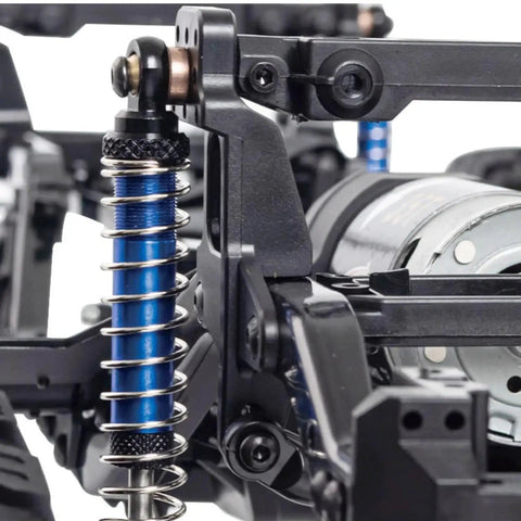 Close-up of 313mm Wheelbase Nylon Crawler Chassis Kit With Front And Rear Axles 2 Speed Transmission 35T 550 Motor Upgrade Parts.