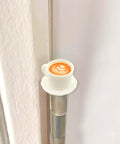 Door Hinge Heads Decorative Topper Set Of 5 Magnetic Latte Art Coffee Hinge Heads for miniature door hinges, installed