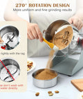 Heavy Duty 800G Electric Grain Grinder Mill 2000W in use grinding nuts with 270° swing design for commercial kitchen use