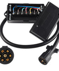 Kick Your Towing Game Up With This Heavy Duty 7 Pin Round Trailer Wiring Harness That Boasts A Four Foot Waterproof Cord And Rugged Inline Junction Box For Smooth RV Travel.