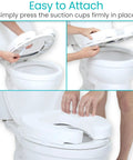 Attaching Ultra Soft Toilet Seat Cushion Donut Pad for Comfort and Support in Elongated and Standard Seats with Suction Cups