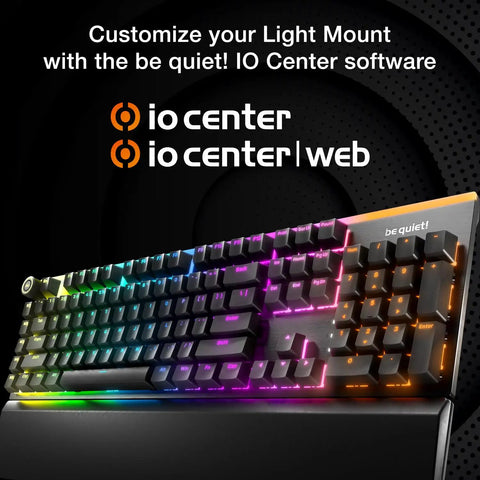 Dead Silent Mechanical Keyboard Built For Smooth Keys With Factory Lube Switches And Double Shot Pbt Caps glowing with RGB lighting.