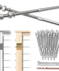 50 Pack Cable Railing Kit With Swage Threaded Stud Tension End Fittings For 1 8th Inch Cable Deck Railing In T316 Stainless Steel
