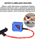 Powerful 1800W Induction Heater For Yanking Frozen Bolts And Freeing Seized Nuts With Four Hot Swap Coils Plus A Tough Transport Case For Real Shop Floor Work in blue with red coil.