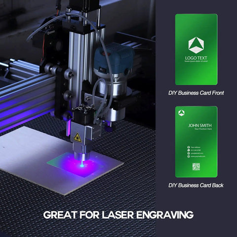 Colorful Aluminum Metal Business Card Blanks Pack Of 200 For Laser Engraving And DIY Cards in use with engraving machine