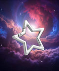 Star Shaped Stainless Steel Keychain Clip Carabiner With Snap Hook And Detachable Key Rings against a cosmic background