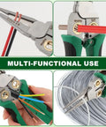 Eight In One Wire Stripper With Voltage Tester For Electricians, Heavy Duty Crimping And Cutting Tool For 10 To 24 AWG shown in use