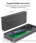 Built Tough 40Gbps M.2 NVMe SSD Enclosure With Sleek Aluminum Build And Internal Turbo Cooling Fan Holds Up To 8TB Drives moves files super quick showing internal layout.