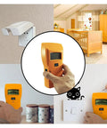 Image of Dead Nuts Accurate Three In One Wall Scanner And Stud Locator used in a home setting, detecting studs and wires.