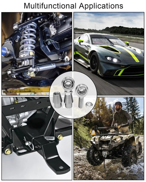 Five Eighth Inch Heim Joint Rod End Kit With Left And Right Hand Thread Chromoly For Steering And Suspension Beefed Up For Traction Rods Sand Rails A Arms Race Cars And Hot Rods installed on suspension and steering links