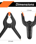 20-pack 3.5-inch plastic spring clamps with orange tips for crafts, woodworking, photography (front view)