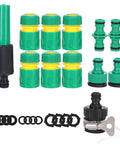 Heavy Duty 24 Pcs Hose Connector Fitting Set With G1/2 Quick Connect Garden Hose Repair Kit, ABS Water Pipe Joints And Couplings For Irrigation Car Washing And Pet Bathing That Is Totally Sick. 24-piece ABS garden hose fittings