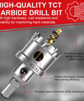 Heavy Duty Tungsten Carbide Tipped Hole Saw Set 2 Pack 35 Millimeter drill bit close-up, showing TCT material and design for hard materials.