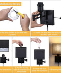 Installation steps for Set Of 2 Plug In Wall Lamps With Swing Arm Sconces, Dimmable Corded Lights, Square Modern Wall Light Fixtures