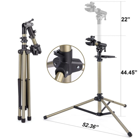 Heavy Duty Bike Repair Stand For E Bikes And Mountain And Road Bikes Up To 88 Lbs With Adjustable Height and Stable Platform