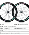 Fixed Gear Wheelset 700C Aluminum Alloy Rims 40mm 60mm Track Style Single Speed Front And Rear Wheels With V Brake