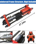 150 Ton Hydraulic Chain Pinning Machine Track Pin Removal Tool Heavy Duty Link Repair Press view, showing reinforced frame and measurement of 47.24in.