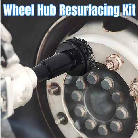 Pro Grade Wheel Hub Cleaning Kit With 8 Grinding Heads, Rust Busting And Surface Polishing for cars, trucks, and SUVs in use
