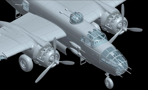 1/48 US Military B-25J Mitchell Glassnose Plastic Model Kit With 249+ Parts, Includes Photoetched Details And Cartograf Decals
