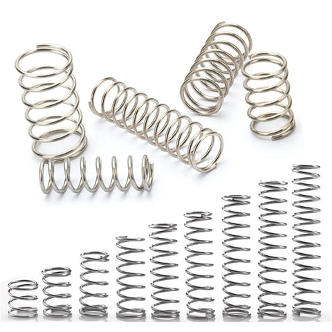 Five Pack Heavy Duty Compression Springs Made From Stainless Steel Wire With 2.2mm Diameter And 21Mm Size Fit For All Kinds Of Durable Home And Industrial Projects That Need Reliable Tension Control Today.